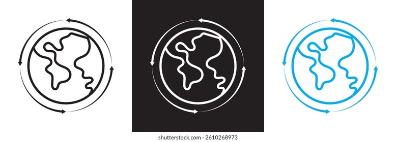 International trading icon.  Design for decoration, sticker, icon, etc. Vector illustration. isolated on white and black background. EPS 10