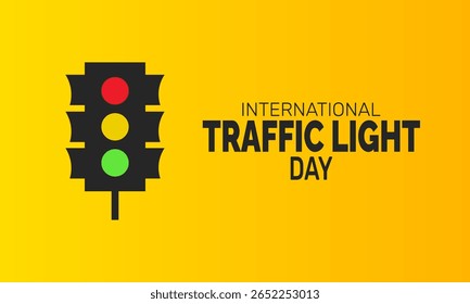 International Traffic Light Day background template, transportation and road safety concept, use for banner, poster, card, and flyer design