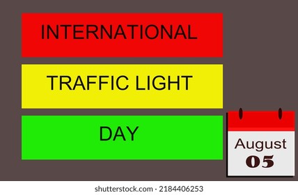 International Traffic Light Day, Vector Art Illustration