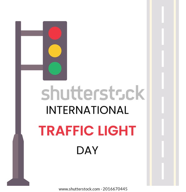 International Traffic Light Day Vector Illustration Stock Vector