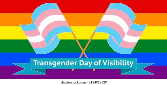 International Transgender Day Visibility Vector Illustration Stock