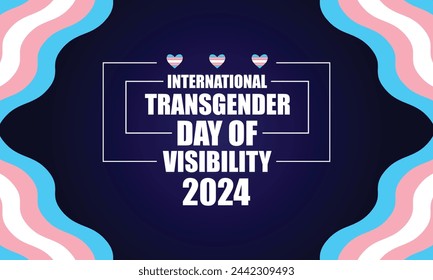 International transgender day of visibility text with flag design