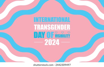 International transgender day of visibility text with flag design