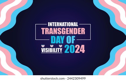 International transgender day of visibility text with flag design