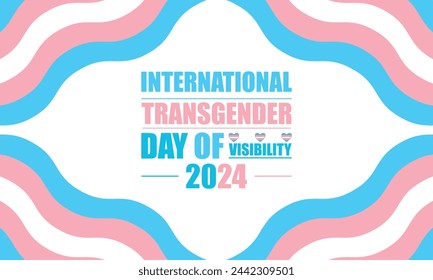 International transgender day of visibility text with flag design