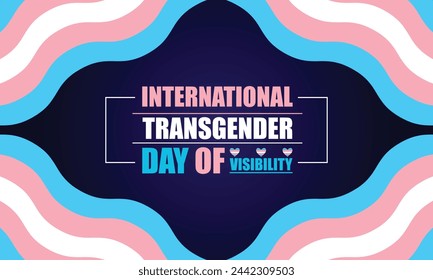 International transgender day of visibility text with flag design