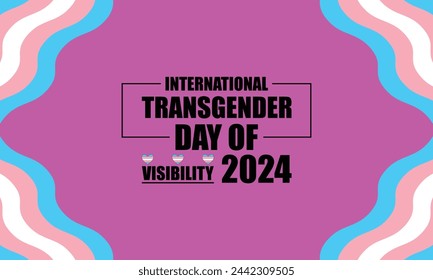 International transgender day of visibility text with flag design