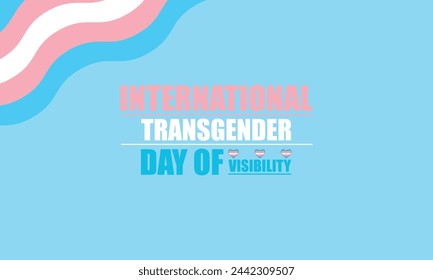 International transgender day of visibility text with flag design