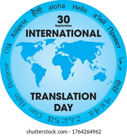 International Translation Day Design Logo Vector