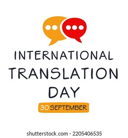 International Translation Day, held on 30 September.