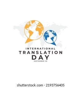 International Translation Day  September 30 Templates for background  banner  card  poster with text inscription. Vector illustration logo
