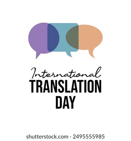 International Translation Day vector design template good for celebration usage. International Translation Day design. flat design. eps 10.