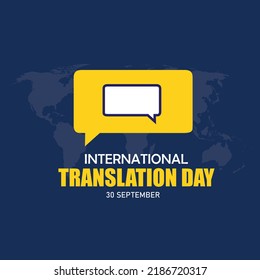 International Translation Day vector illustration. Simple and elegant design