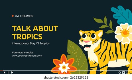 International Tropics Day Concept with Summer Vibes in Flat Style Video Thumbnail