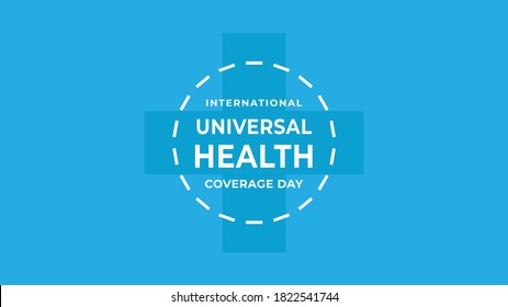 Día Internacional de Cobertura Universal de la Salud. Ilustración del vector