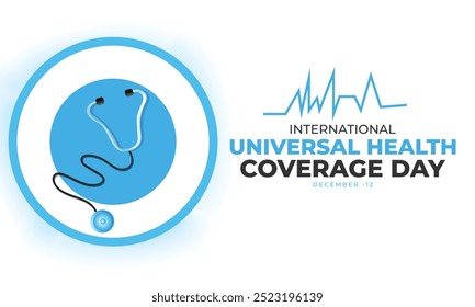 international universal health coverage day. background, banner, card, poster, template. Vector illustration.