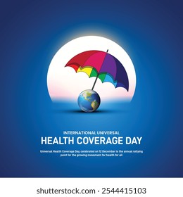 international universal health coverage day creative banner, poster, social media post, postcard, background, backdrop, template, flyer design etc.