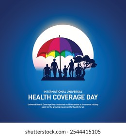 international universal health coverage day creative banner, poster, social media post, postcard, background, backdrop, template, flyer design etc.