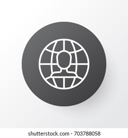 International Vacancy Icon Symbol. Premium Quality Isolated Global Work Element In Trendy Style.