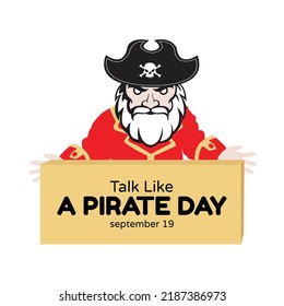 international vector illustration design talking like a pirate