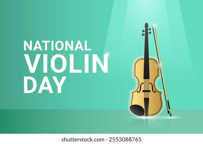 International Violin Day vector poster or banner