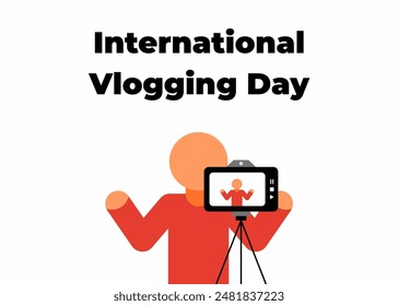 International vlogging day poster design