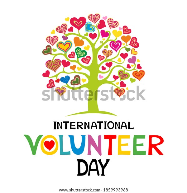 International Volunteer Day 5 December Volunteer Stock Vector (Royalty  Free) 1859993968