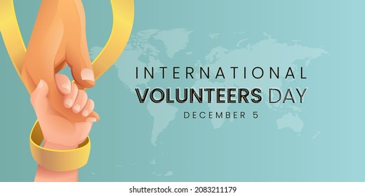 International Volunteer day for Economic and social Development on December 5th. Vector illustration.