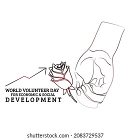 International Volunteer Day For Economic And Social Development Concept. Web Banner Design. Illustration Vector