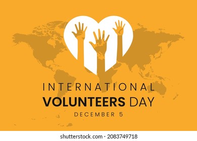 International Volunteer Day For Economic And Social Development On December 5th. Vector Illustration.