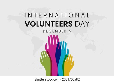 International Volunteer Day For Economic And Social Development On December 5th. Vector Illustration.