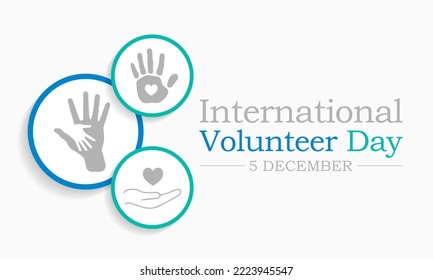 International Volunteer day (IVD) is observed every year on December 5, to promote volunteering and recognize their contributions to the achievement of the Sustainable Development Goals. Vector art