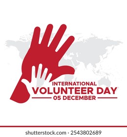 International volunteers day background celebrated on december 5.International Volunteer day is observed every year on December 5.