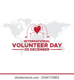 International volunteers day background celebrated on december 5.International Volunteer day is observed every year on December 5.