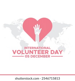 International volunteers day background celebrated on december 5.International Volunteer day is observed every year on December 5.