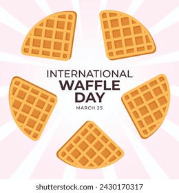 International Waffle Day design template good for celebration usage. flat waffle illustration. waffle image. flat design eps 10.