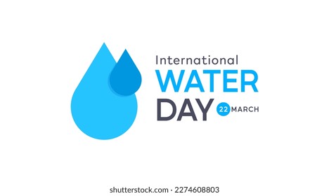 international water day celebration. March 22. water day celebration design