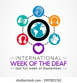 International week of the Deaf is observed every year during September, it is celebrated through various activities and events by Deaf Communities worldwide and aims to promote human rights for people