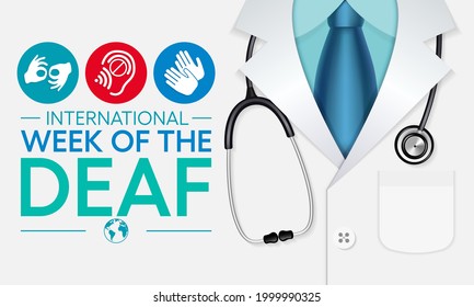 International week of the Deaf is observed every year during September, it is celebrated through various activities and events by Deaf Communities worldwide and aims to promote human rights for people