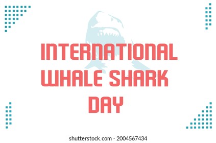 International Whale Shark Day vector template