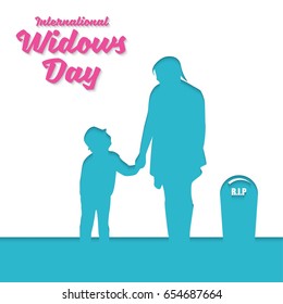 International Widow Day Vector Illustration. Suitable for poster, banner, campaign, and greeting card

