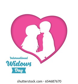 International Widow Day Vector Illustration. Suitable for poster, banner, campaign, and greeting card

