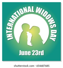 International Widow Day Vector Illustration. Suitable for poster, banner, campaign, and greeting card

