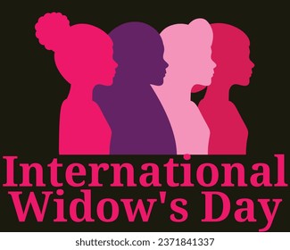 International Widow's Day illustration design