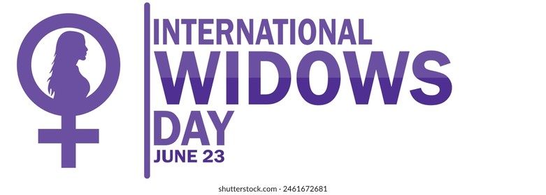 International Widows Day. June 23. Suitable for greeting card, poster and banner. Vector illustration.