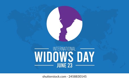 International Widows Day observed every year in June. Template for background, banner, card, poster with text inscription.