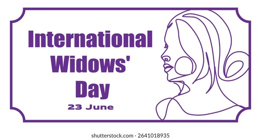 International Widows' Day poster. background. 23 June. eps