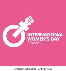 International Woman Day Vector Illustration Template. Image Material for Campaign.