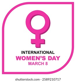 International woman's day celebration vector design. 8 march.