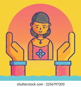 International Woman's Day Design, Happy Women's Day celebrations concept, Happy Women's Day greeting card, gift card, social media post, women's day illustration